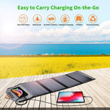 Solar Panel Charger CHOETECH SC005 22W Portable Waterproof Foldable  (Dual USB Ports)