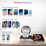 CHOETECH T316 4-in-1 Wireless Charging Station for iPhone/Apple Watch/iPod and all Qi Wireless Cell phones
