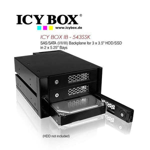 ICY BOX (IB - 543SSK) SAS/SATA (I/II/III) Backplane for 3 x 3.5 Inch HDD/SSD in 2 x 5.25 Inch Bays