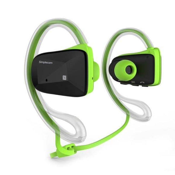Simplecom NS200 Bluetooth Neckband Sports Headphones with NFC Green