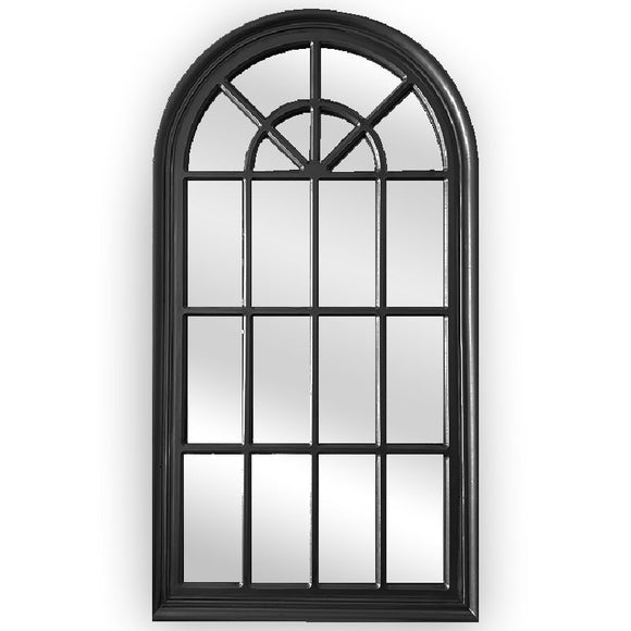 X-Large Window Style Mirror - Black Arch 100 CM x 180 CM