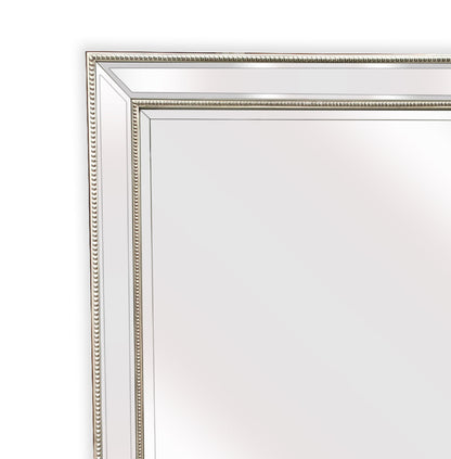 Silver Beaded Framed Mirror - X Large 190cm x 100cm