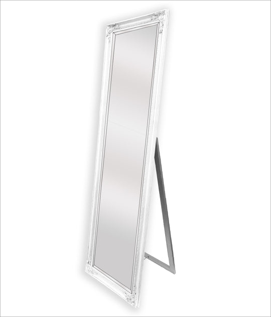 French Provincial Ornate Mirror - White - Free Standing 50cm x 170cm