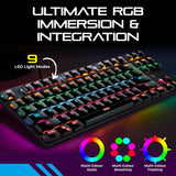 SAS Gaming SG550 RGB Mechanical Keyboard TKL Wired LED Backlit Blue Switch