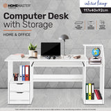 Home Master Computer/Work Desk Storage &amp; Shelving Spacious Modern 117 x 92cm