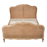 Bali 5pc Queen Bed Suite Bedside Dresser Bedroom Rattan Furniture Package Oak