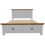 Virginia 4pc King Bed Suite Bedside Tallboy Bedroom Furniture Package - White