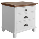 Virginia Bedside Tallboy 3pc Bedroom Set Drawers Nightstand Storage Cabinet -WHT