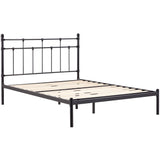 Moderna King Single Bed Size Metal Frame Platform Mattress Base - Black