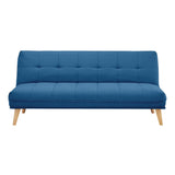 Jovie 3 Seater Sofa Queen Bed Fabric Uplholstered Lounge Couch - Blue