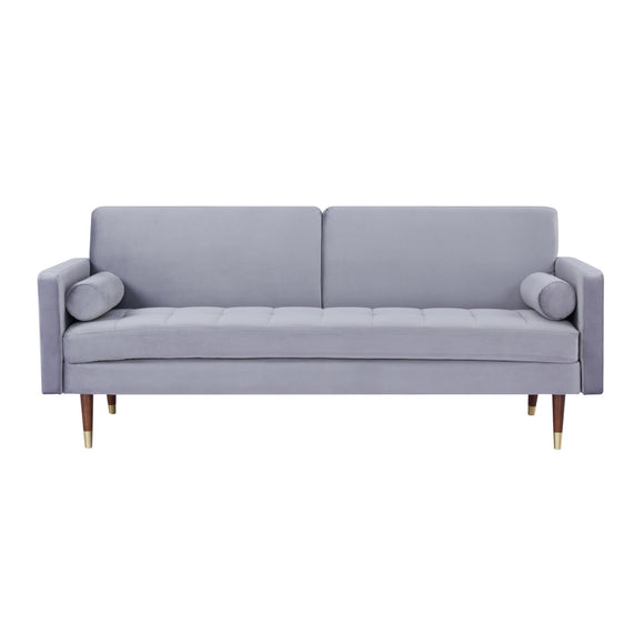 Livia 3 Seater Sofa Bed Fabric Uplholstered Lounge Couch - Gey