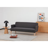 Merlin 3 Seater Sofa Futon Bed Fabric Lounge Couch - Charcoal
