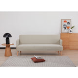 Merlin 3 Seater Sofa Futon Bed Fabric Lounge Couch - Beige