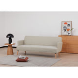 Merlin 3 Seater Sofa Futon Bed Fabric Lounge Couch - Beige