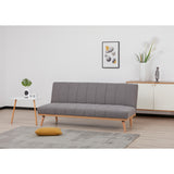 Monroe 3 Seater Sofa Futon Bed Fabric Lounge Couch - Graphite