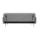 Celia 3 Seater Sofa Queen Bed Fabric Uplholstered Lounge Couch - Light Grey