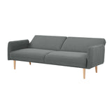 Celia 3 Seater Sofa Queen Bed Fabric Uplholstered Lounge Couch - Mid Grey