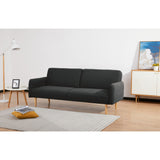 Celia 3 Seater Sofa Queen Bed Fabric Uplholstered Lounge Couch - Charcoal