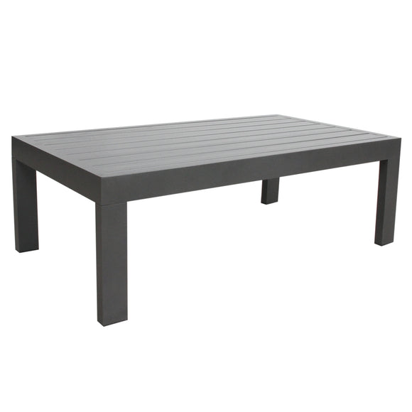 Outie 133cm Outdoor Coffee Table Aluminum Frame Charcoal