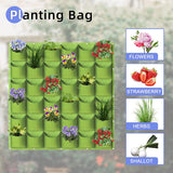 36 Pockets Wall Hanging Planter Planting Grow Bag Vertical Garden Vegetable Flower Green