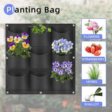 9 Pockets Wall Hanging Planter Planting Grow Bag Vertical Garden Vegetable Flower Black