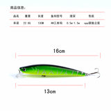 5x Popper Minnow 13cm Fishing Lure Lures Surface Tackle Fresh Saltwater