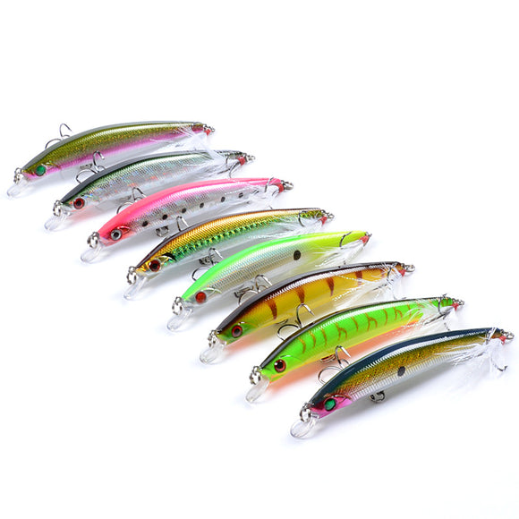 8x Popper Minnow 11.2cm Fishing Lure Lures Surface Tackle Fresh Saltwater