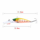 6x Popper Minnow 9.4cm Fishing Lure Lures Surface Tackle Fresh Saltwater