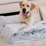 Rectangle Pet Dog Comfort Bed Plush Comfortable Removable Washable Kennel XL