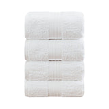 Linenland 4 Piece Cotton Bath Towels Set - White