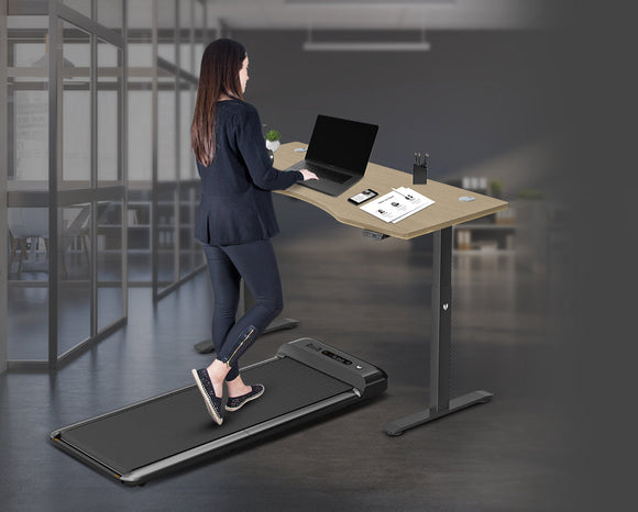 Lifespan Fitness Walkingpad M2 Treadmill with Dual Motor Automatic Standing Desk 150cm in Oak/Black