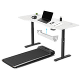 Lifespan Fitness WalkingPad M2 Treadmill with ErgoDesk Automatic White Standing Desk 1800mm + Cable Management Tray