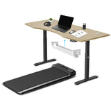 Lifespan Fitness WalkingPad M2 Treadmill with ErgoDesk Automatic Oak Standing Desk 1800mm + Cable Management Tray