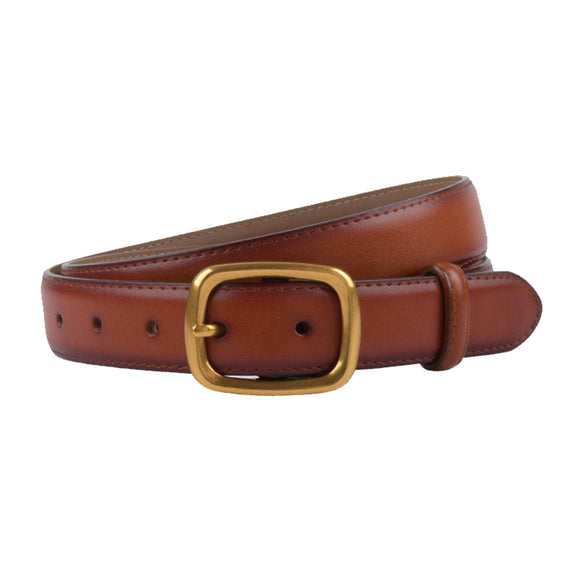 Cheeky X Classic Leather Belts for Women, Joyreap Genuine Leather Womens Belts with Gold Buckle (Brown)