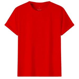 Adult 100% Cotton T-Shirt Red, 2XL