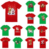 100% Cotton Christmas T-shirt Adult  (Red), XL