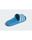 Blue/White Adidas Slides with Cloudfoam Cushioning - 9 US