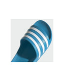 Blue/White Adidas Slides with Cloudfoam Cushioning - 6 US