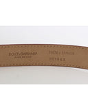 Authentic Dolce & Gabbana Womens Snakeskin Belt with Silver Buckle 80 cm Women