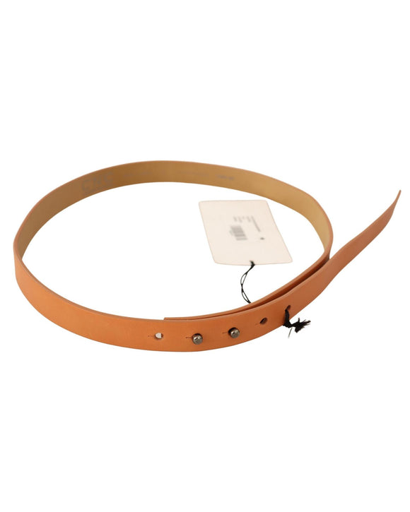 Costume National Fashion Leather Belt with Silver-Tone Fastening 85 cm Women