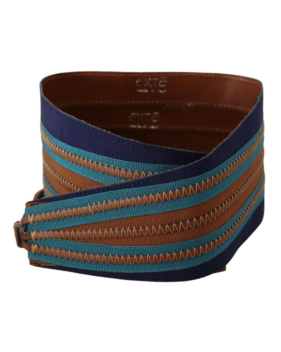 Multicolor Leather Waist Belt with Tie Fastening One Size Women