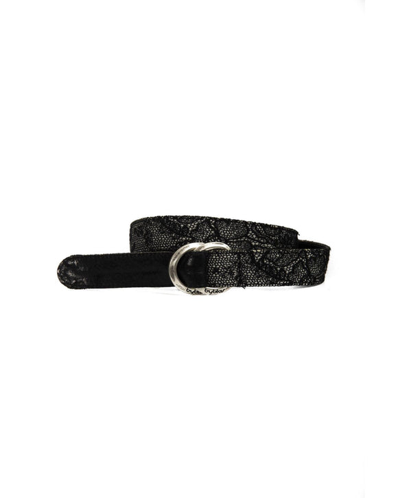 Leather Belt with Metal Buckle One Size Women