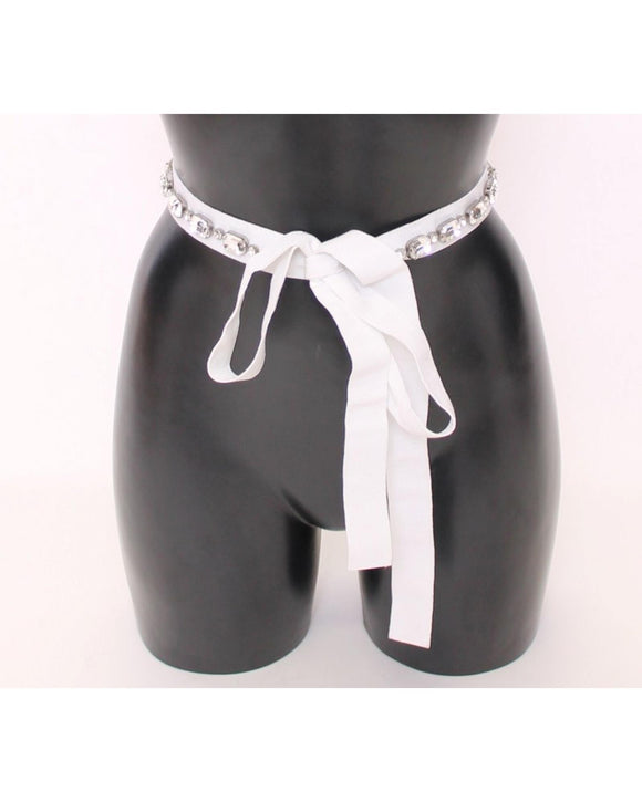 Crystal Embedded Waist Belt One Size Women