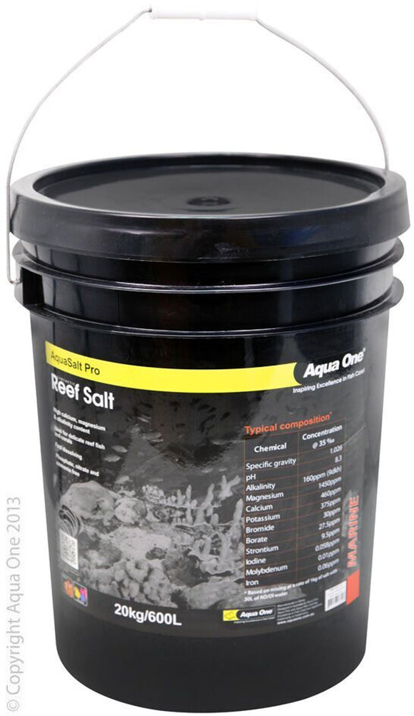 Aqua One Synthetic Reef Salt 20kg Bucket 600L