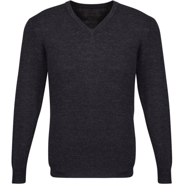Mens Advatex Varesa Wool Pullover Jumper Cardigan V Neck - Charcoal - XL