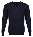 Mens Advatex Varesa Wool Pullover Jumper Cardigan - Navy - L