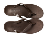 ARCHLINE Orthotic Thongs Arch Support Shoes Footwear Flip Flops Orthopedic - Brown/Brown - EUR 38