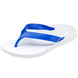 ARCHLINE Orthotic Thongs Arch Support Shoes Footwear Flip Flops Orthopedic - White/Blue - EUR 44