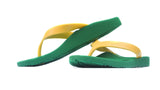 ARCHLINE Flip Flops Orthotic Thongs Arch Support Shoes Footwear - Green/Gold - EUR 40