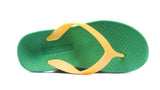 ARCHLINE Flip Flops Orthotic Thongs Arch Support Shoes Footwear - Green/Gold - EUR 42